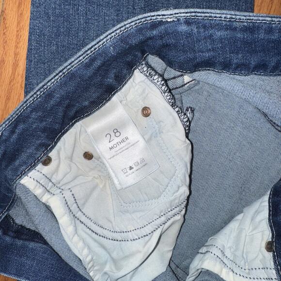 Mother Denim Jeans Stretch High Waisted Looker Ankle Fray Size 28 27in - Picture 11 of 13